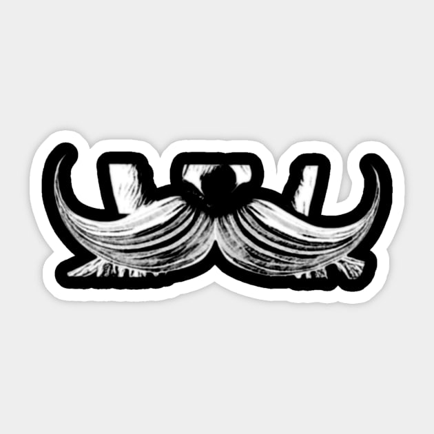 The Duster's 'Stache Sticker by Donut Duster Designs